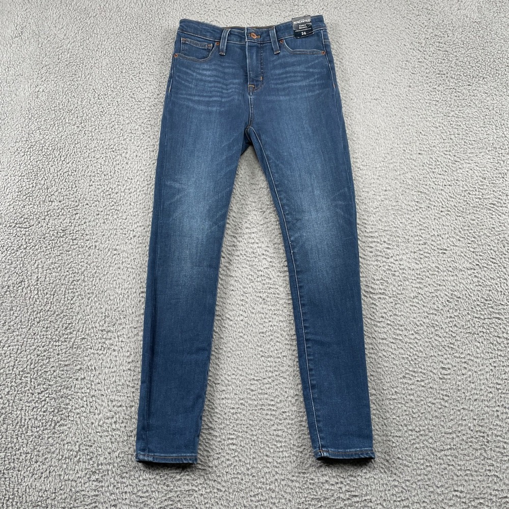 J. Crew Jeans Womens 26 Blue Mercantile Curvy Skinny K3355 Dark Indigo Denim